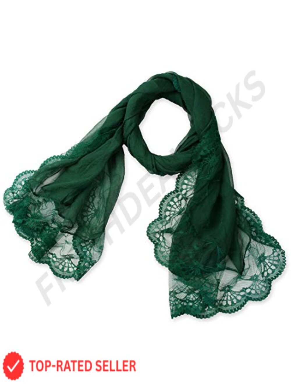 Chiffon Lace Long Scarf Sheer Wrap Shawl for Evening